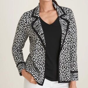 Chicos Women’s Animal Print Cardigan